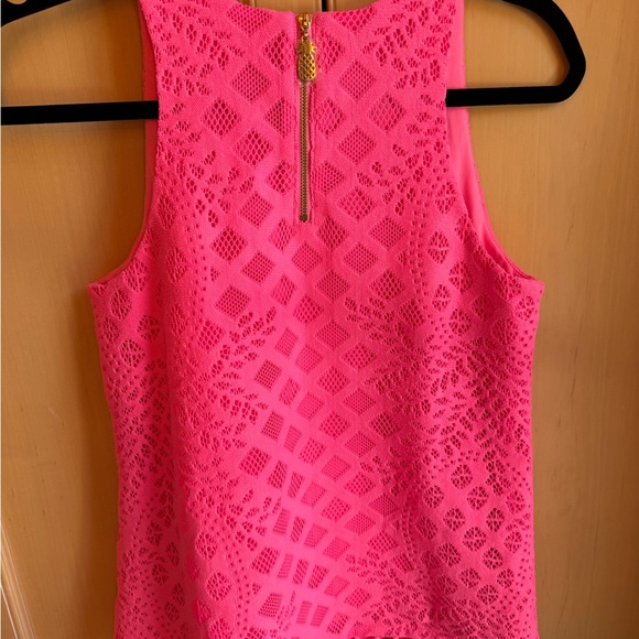 Lilly Pulitzer Bright Pink Sleeveless Top, XS - Picture 2 of 4